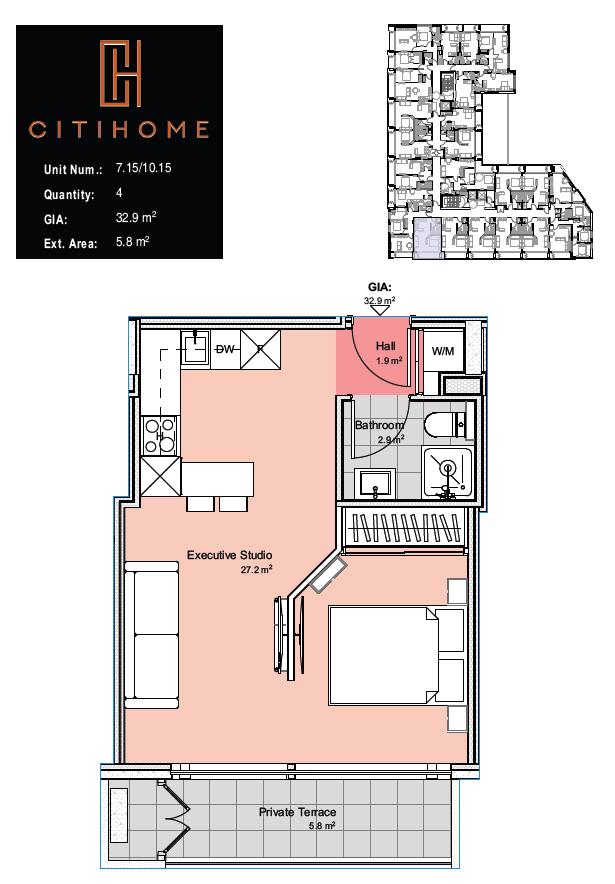  Image of Apartment - 1 Bathrooms for Rental in Victory Suites-Gibraltar, Image 16